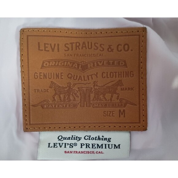 Levi's Goat Suede Tucket Jacket Slouch Fit Button Down Blush Pink Women's Medium - Picture 5 of 7